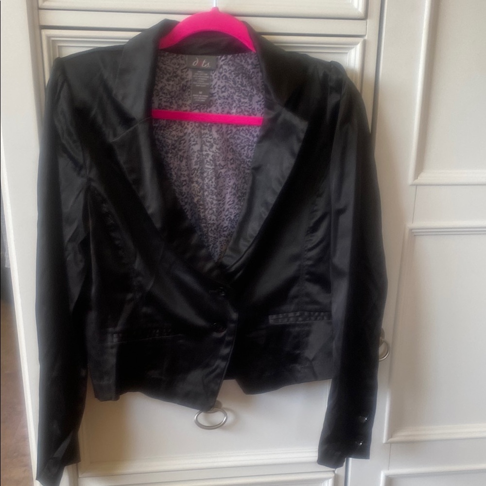 Black Satin Women's Blazer